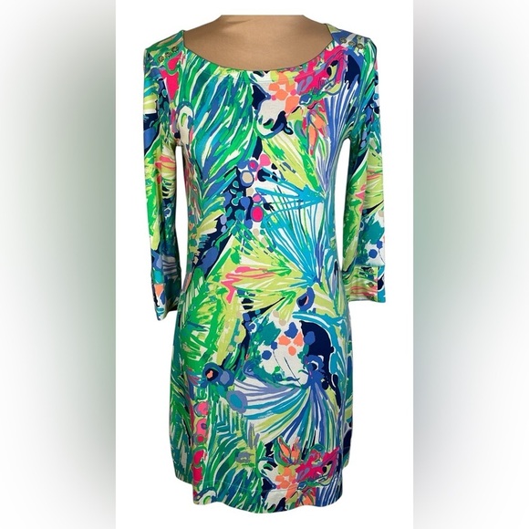 Lilly Pulitzer Sophie Dress in‎ Multi Purrfect Green, Size S - Picture 4 of 9